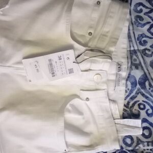 Zara skinny white jeans